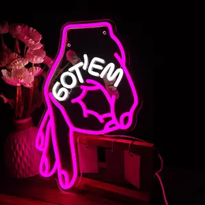 Got' Em LED Neon Sign,  OK Neon Signs for Wall Decoration, Office, Bar, Bedroom, Living Room, Game Room, Dorm, Cool Neon Light, Modern Mood Lighting, Great Gift