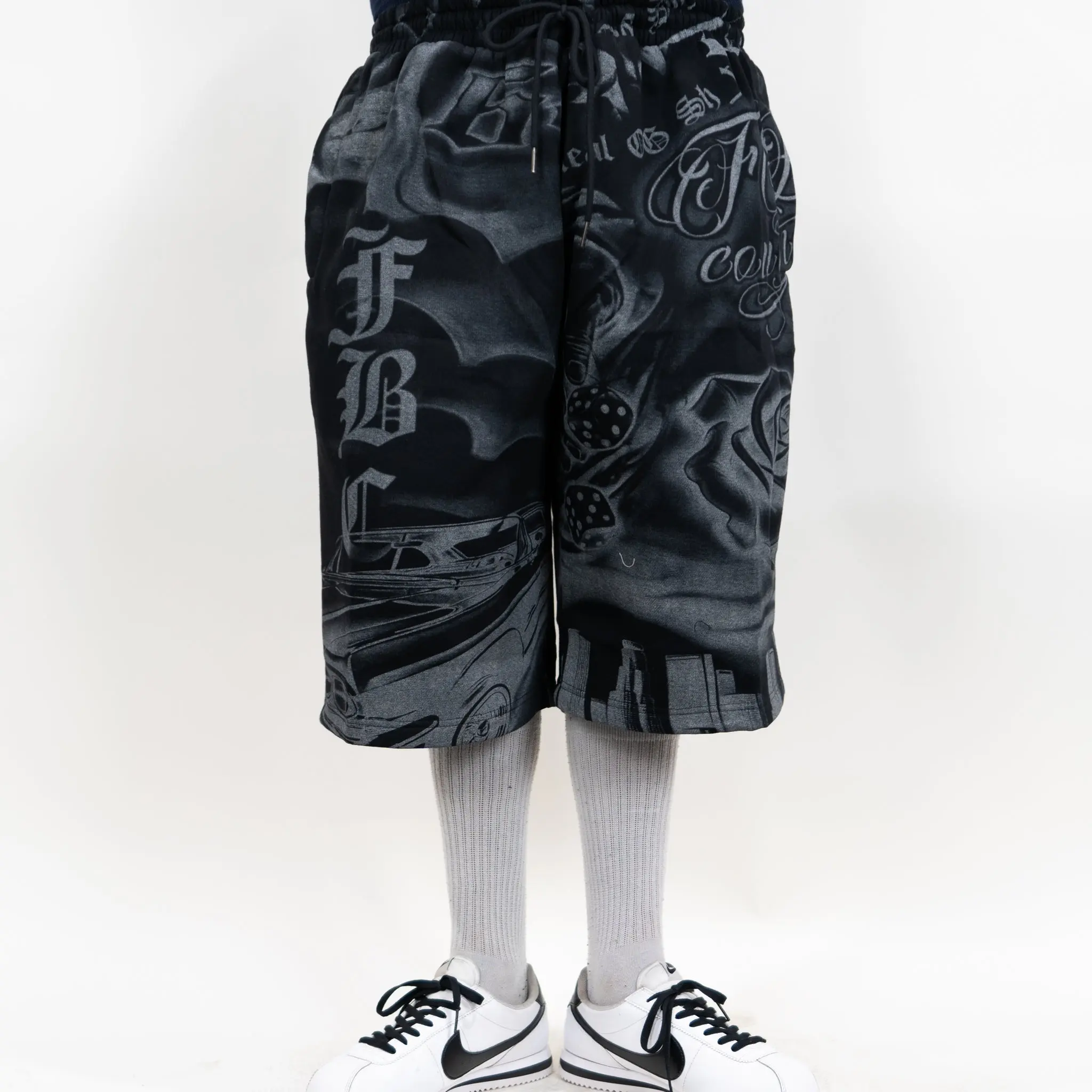 FB County Tatted Up Baggy Fleece Shorts