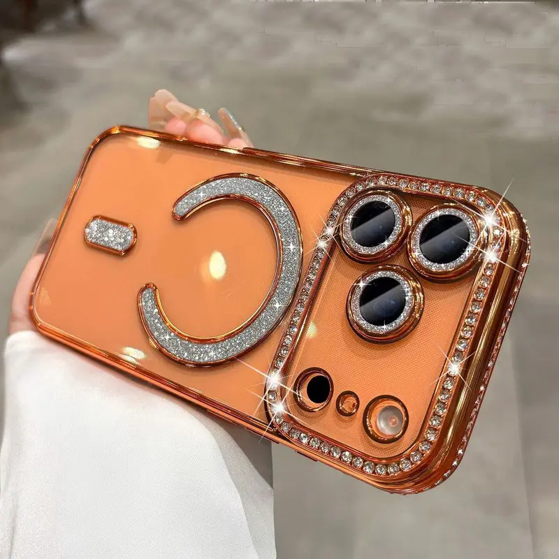 Compatible with iPhone 17 Pro Max /16 Pro/15 Plus/14/13/12 phone cases, transparent electroplated lens film HN1010-4