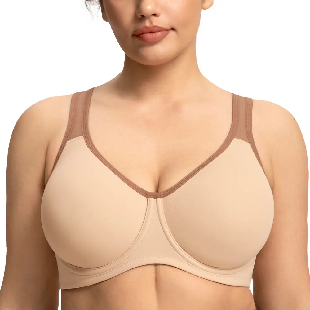 HSIA ComfyArc Hybrid Sports Bra - Activewear, Workout Bra for Plussize Women, Soft Support, Non-Padded, Unlined, Full Coverage, Wide Strap, Outside Underwire, Everyday Womenswear Training Bra Summer Athletic Wear，  #summerwins