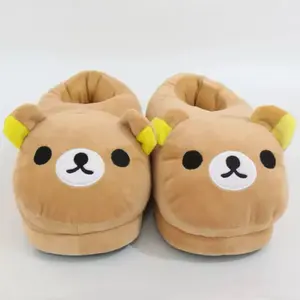 Winter Bear Cotton Ladies Slippers House Home Cartoon Cute Bear Home Indoor Couple Female Warm Indoor Slipper Casual