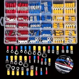 280pcs Electrical Insulated Electrical Wire Crimp Connector Kit Wire Crimp Connector Ring Fork Spade Butt Connector Assortment Kit Male/Female Wire Cable Crimp Terminals