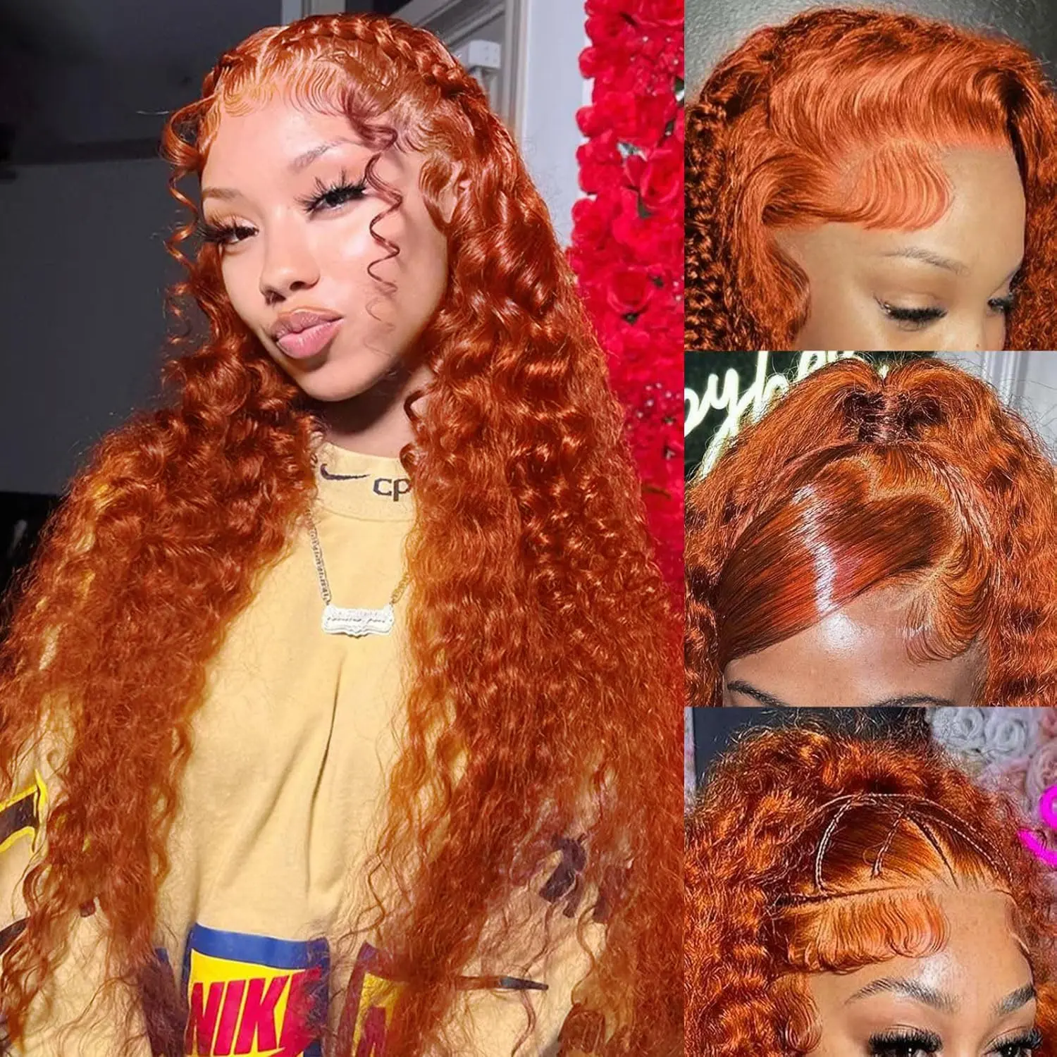 30 Inch Deep Wave Lace Front Wig Human Hair 13x6 HD Lace Frontal Pre Plucked Amazon.com : 30 Inch 13x6 Deep Wave Lace Front Wigs Human  main image 2