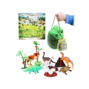 15-Piece Dinosaur Figures Play Set in Storage Jar, 8-Inch Realistic Dino Toys for Kids