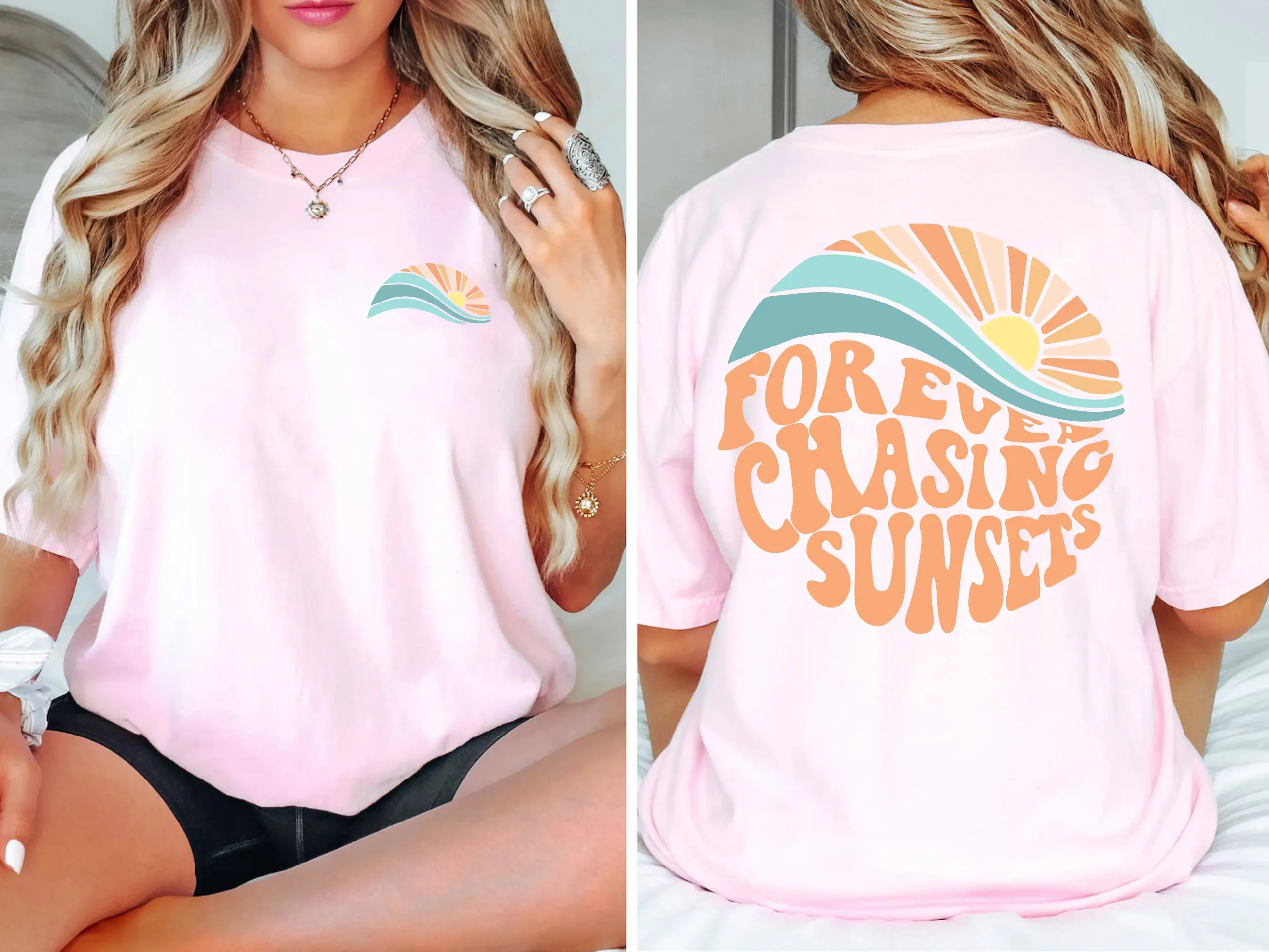 Forever Chasing Sunsets Shirt, Sunsets  Vacation Gift, Girls Trip Shirts
