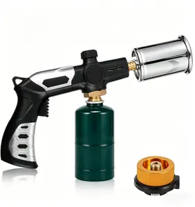Powerful Propane Torch, Portable High-Heat Blow Torch with Adjustable Flame & Safety Lock, for Cooking, BBQ, Charcoal Ignition, Welding & More (Propane Tank Not Included)