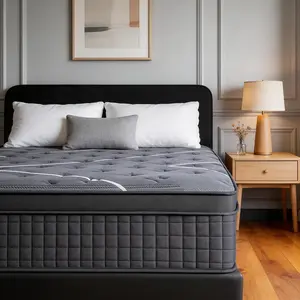 King Size Mattress, 14 Inch Hybrid King Mattress in a Box, Memory Foam Individual Pocket Springs, Medium Firm Comfort, Motion Isolation, Ideal for All Sleep Positions, CertiPUR-US Certified