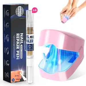 Laser Nail Fungus Device with Pen - At-Home Hands & Toenail, 7-Minute Sessions for Fungus Removal & Nail Strengthening, 4-PACK Antifungal Formula