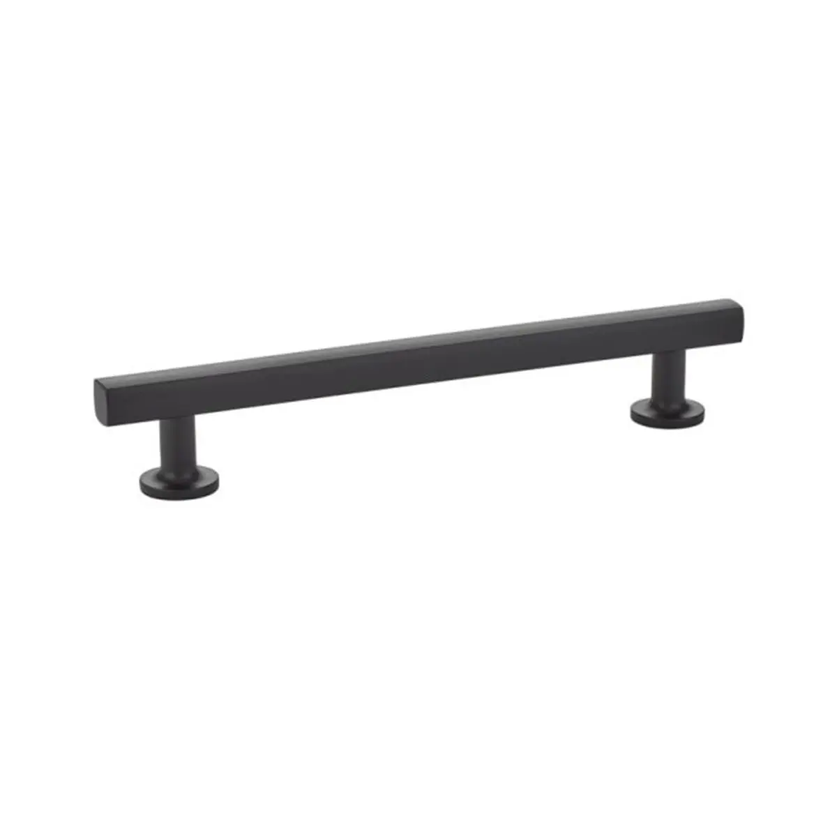 Emtek 86455US19 6 in. Flat Black Solid Forged Brass Freestone Cabinet Pull, Urban Contemporary Home Door Hardware, Cabinet Pulls