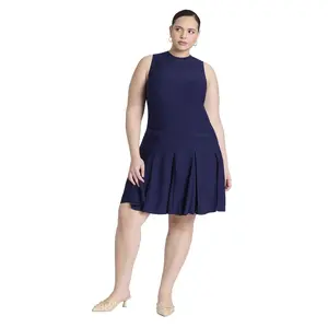 ELOQUII Women's Plus Size Sweater Tennis Dress
