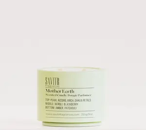 Savitr Fragrances Mother Earth Candle Amber and Patchouli Scented Candles Earthy with Two Wooden Wicks