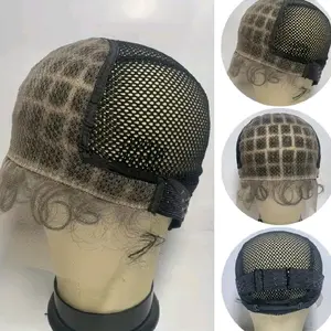 Crochet HD Human Hair Lace wig cap suitable for making easy crochet braiding wigs