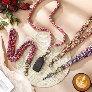 Lanyards for Id Badges, with Carabiner Clip, Fashionable ID Badge Holder with Breakaway Lanyard, Teacher Nurse Office Christmas teacher lanyard Gifts Stylish Design Safety Feature scene accessories
