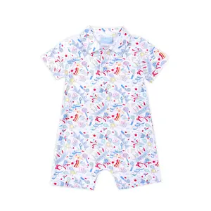 Classic Whimsy Birthday Boy Polo Romper - Soft Knit Outfit for Little Boys