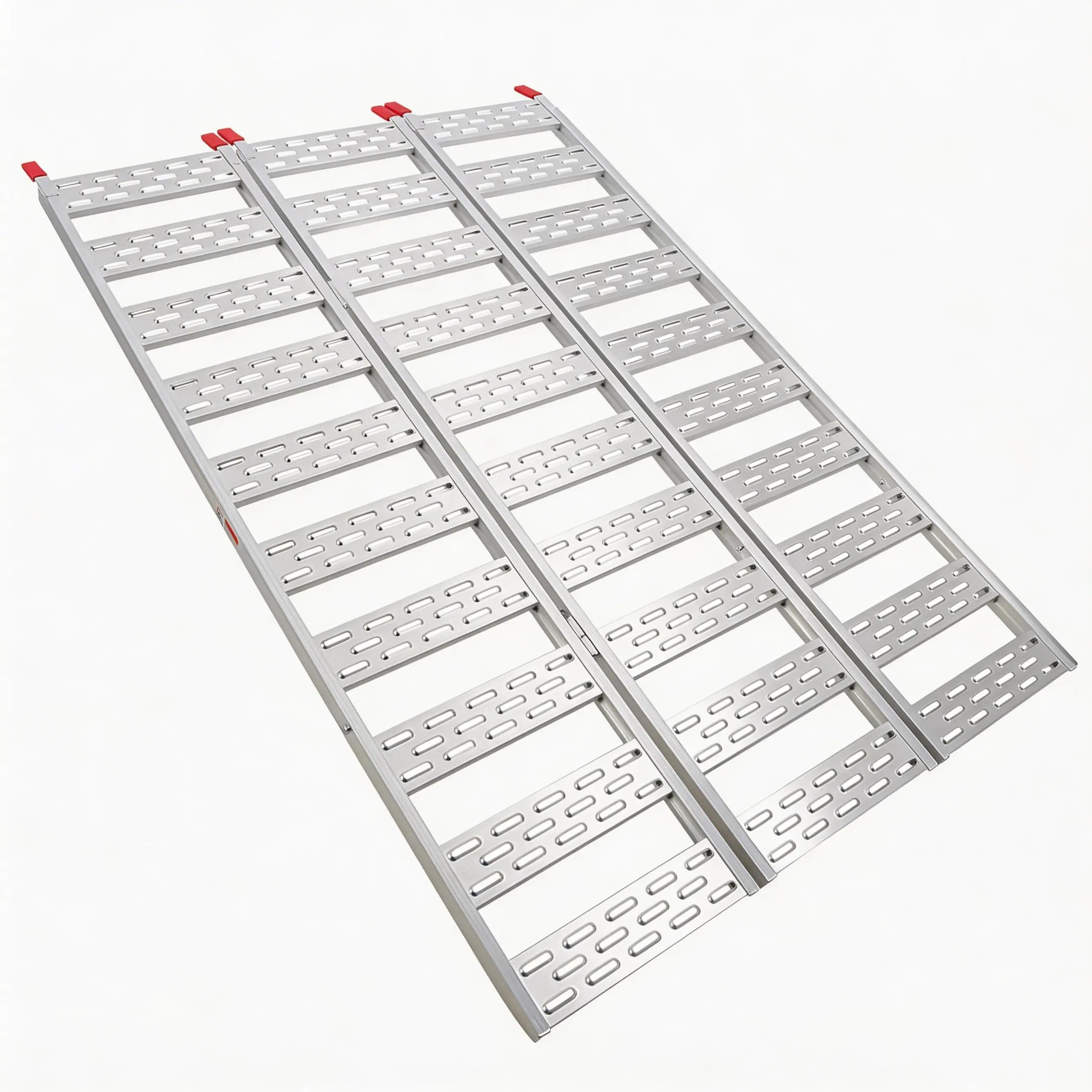 Tri-Fold Aluminum Loading Ramp – Heavy Duty Portable Ramp for Pickup Trucks, ATVs & Lawn Equipment