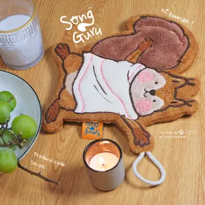 Song Guru Exclusive Original IP Squirrel Hand Towel - Premium Soft Coral Fleece for Home Kitchen Bathroom