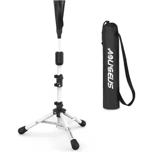 Baseball Tee Batting Tee Softball Tee Portable Travel Hitting Tee,Easy Adjustable Height,Stable Tripod Stand (Baseball Tee, White)