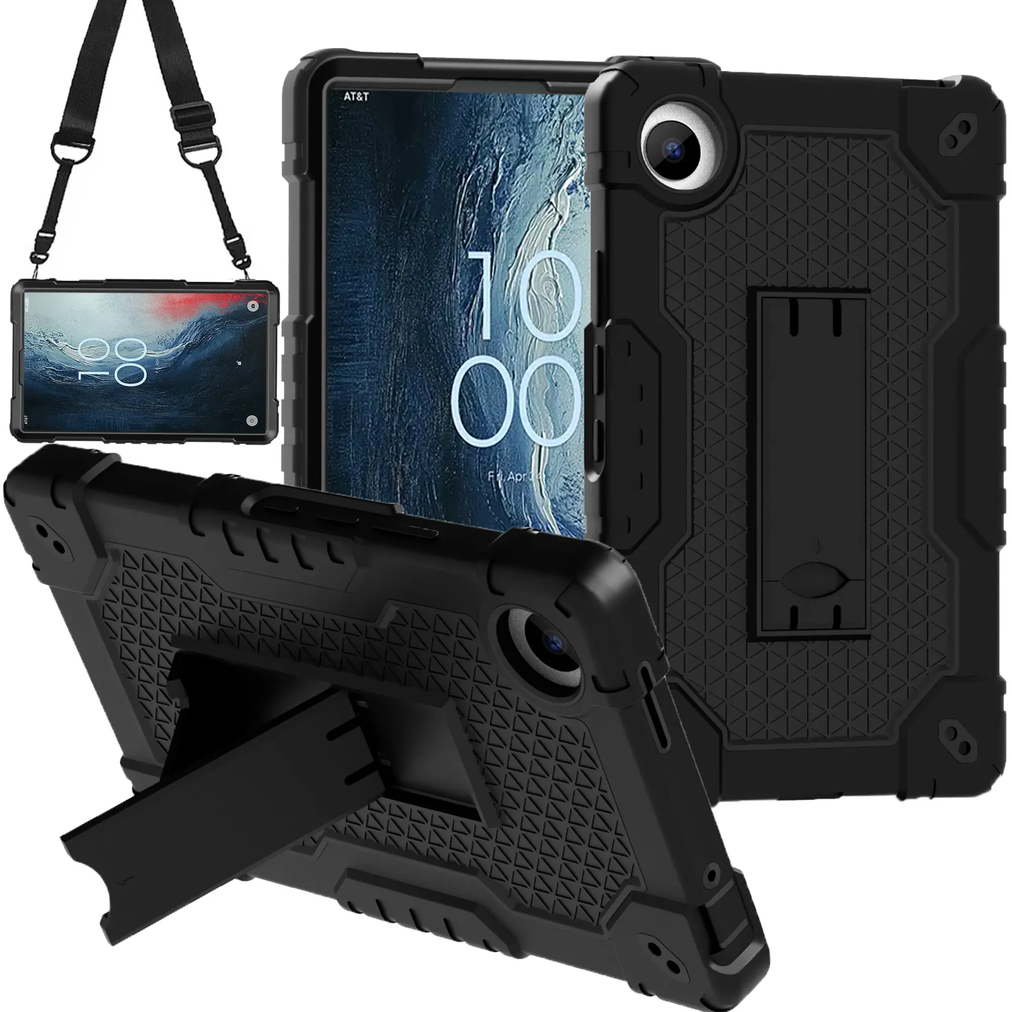 Shockproof Protective Case for  TCL Tab8 NXTPAPER 5g Tablet  with Hand Strap, Kickstand & Shoulder Strap