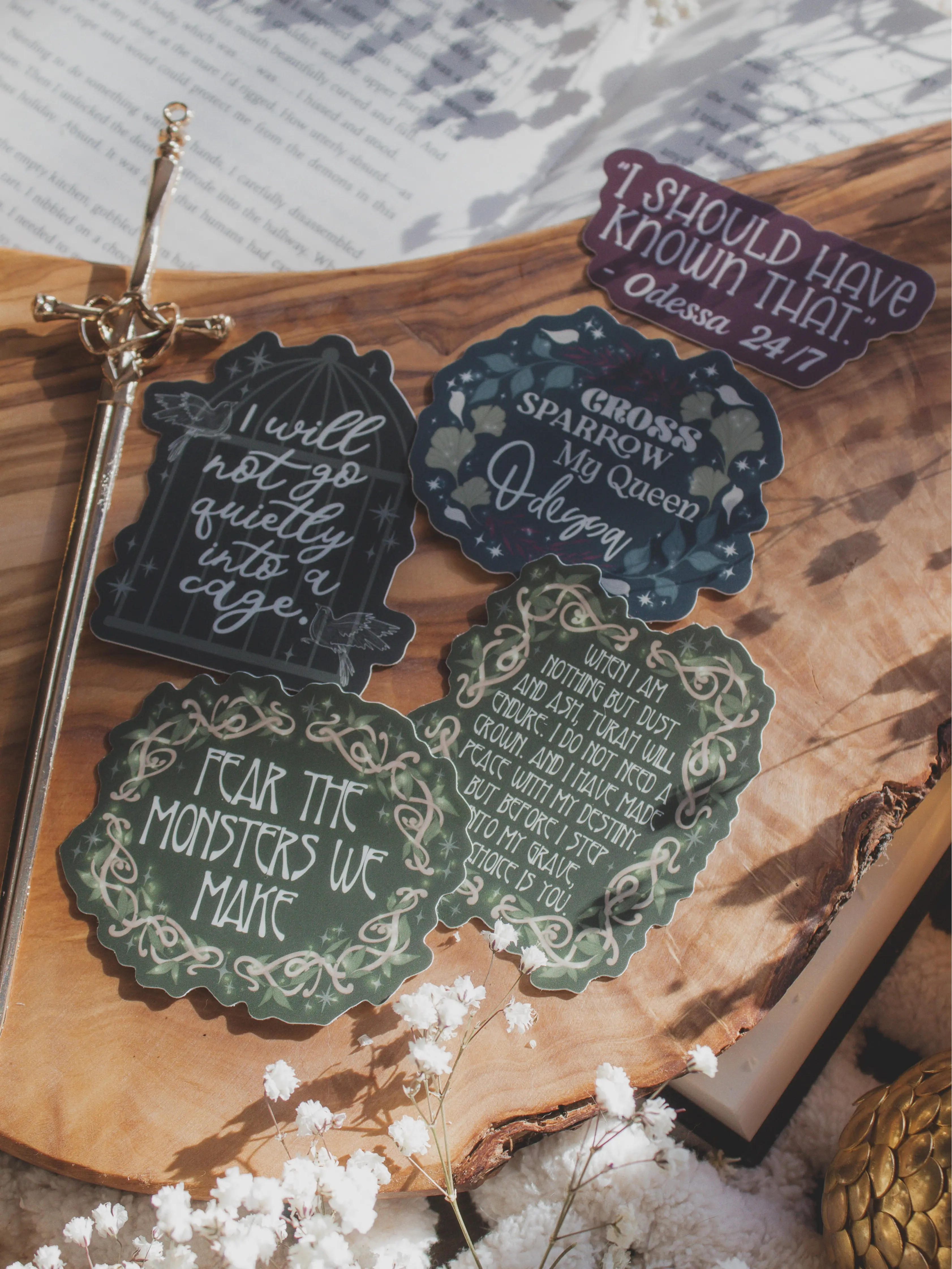 Shield Of Sparrows Waterproof Vinyl Sticker for Booktok Fantasy and Romantasy Readers | Officially Licensed