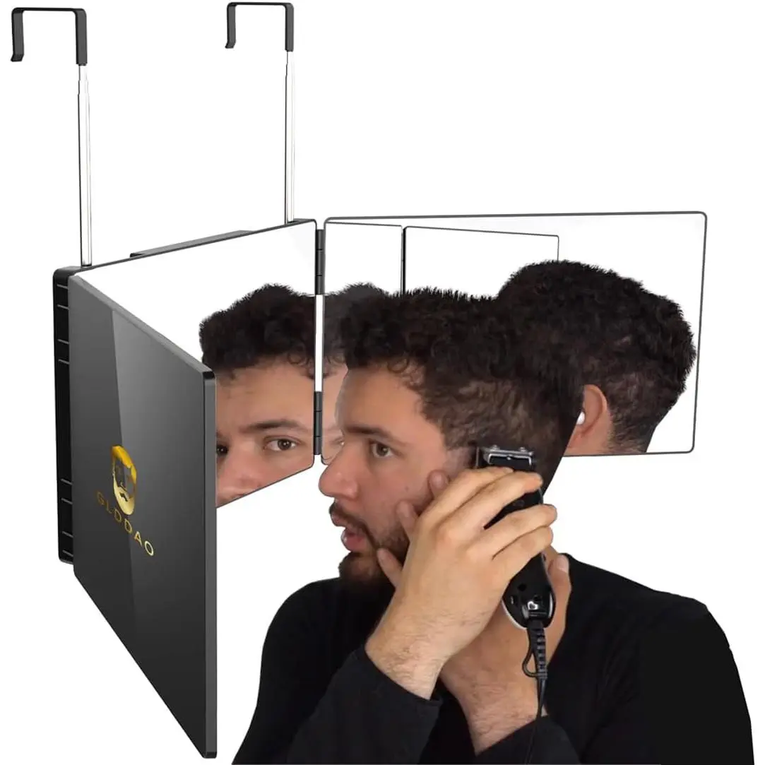 3 Way Mirror for Hair  Self 360 Trifold Barber Mirrors 3 Sided Hair Mirror to See  of  Braiding Hair Haircut Tool Three Way Mirror 360 Mirror for Haircuts for Men Women