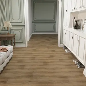 Jeedeson Indoor Walnut Wood-patterned Stone Plastic Composite Flooring, Strong Stability Spc Floor Stickers  wood  look tile