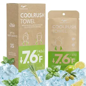 CoolRush Cooling Towel for Hot Weather – Instant Ice Neck Wrap, No Rinse Large Cooling Body Wipe, Must Have for Summer Travel, Cruise, Concert, Rave, Lake, Gardening & Daily Use