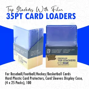 100 Vanity Slabs Premium Top Stackers w/ Film 35pt Card Loaders