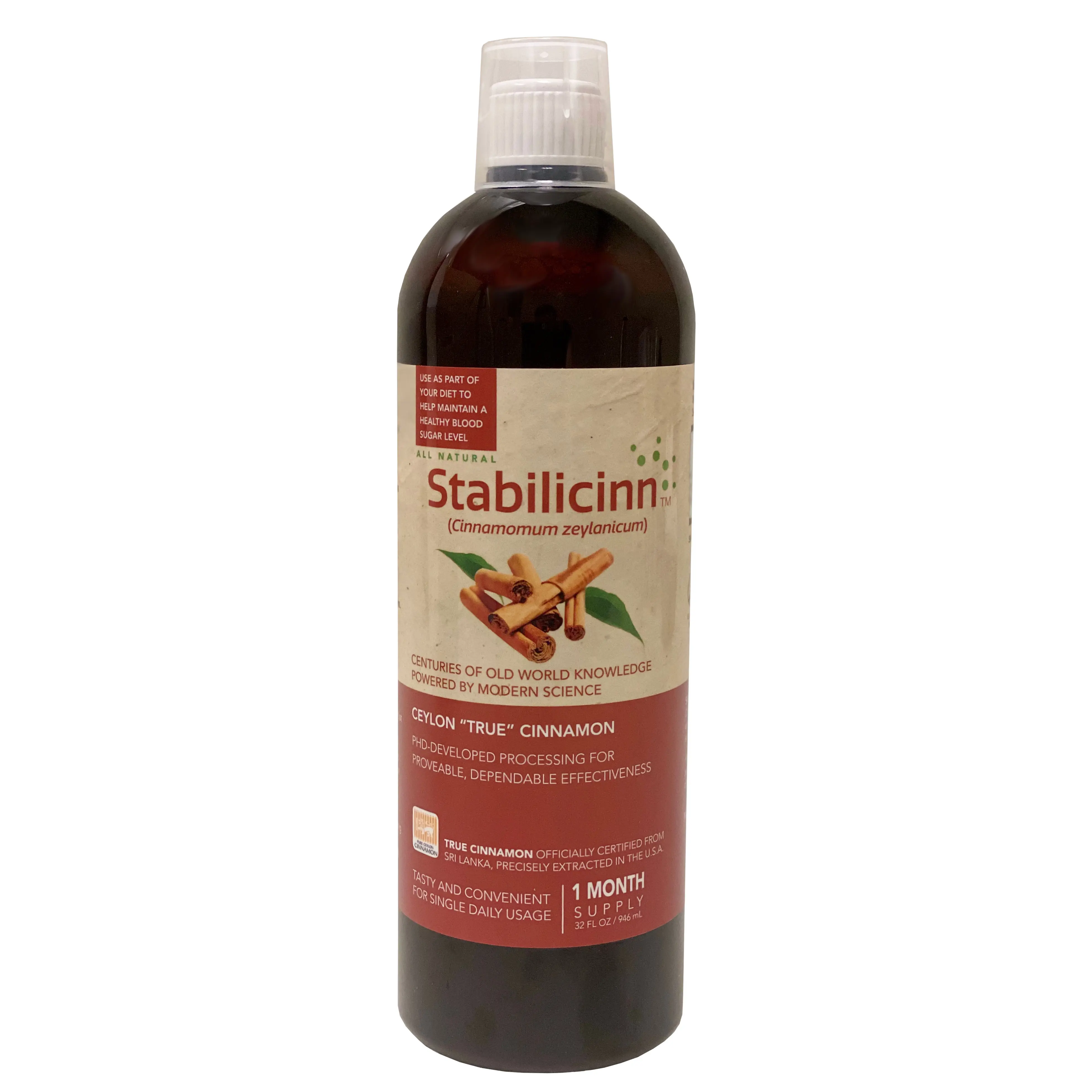 Stabilicinn - Use as Part of Your Diet to Help Maintain a Healthy Blood Sugar Level (1 month supply)