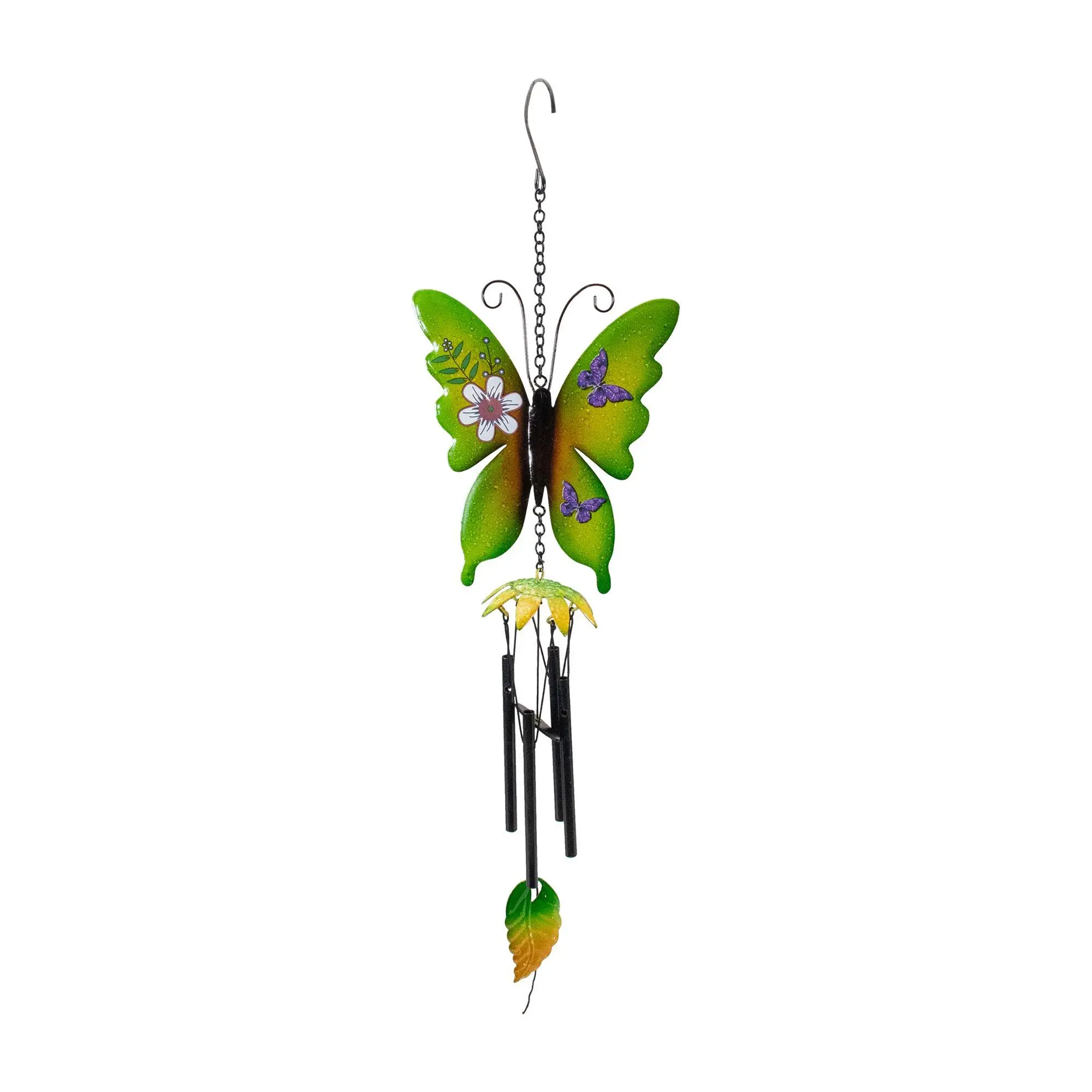 Northlight 15.75" Metal Butterfly Outdoor Garden Windchime Northlight 15.75" Metal Butterfly Outdoor Garden Windchime