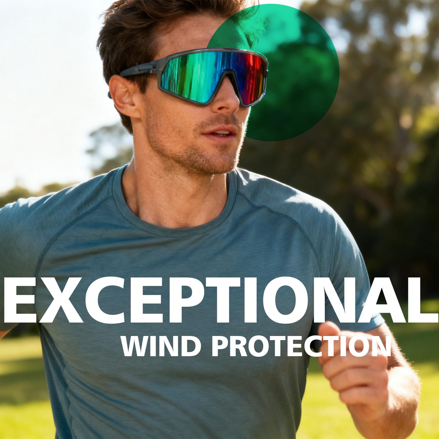 Blue Polarized Cycling Glasses PC Frame UV Protection Outdoor Sports Sunglasses for Men Women