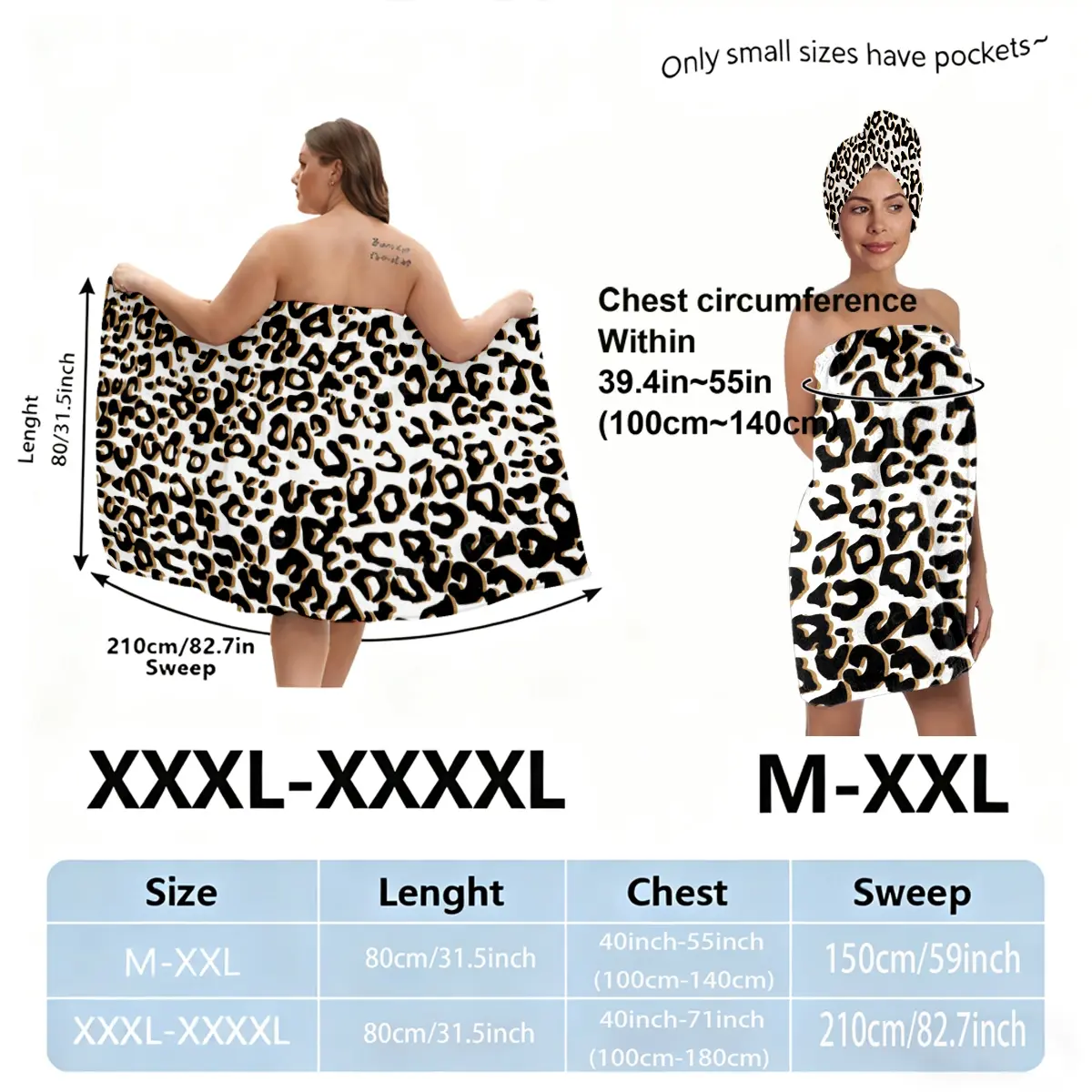 Plus sizes M-XXXXL, leopard print, suitable for women, post-shower, spa, and pool use, absorbent hair wrap. A must-have for home/travel, Soft Absorbent Bath Towel, Water Absorbent Towel, Super Absorbent Towels