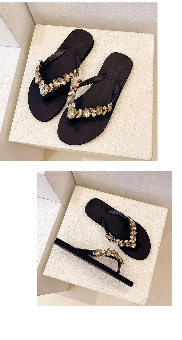 Women's Luxury-Inspired Rhinestone Flip Flops - 8 Trendy Shades for Women, Ideal for Beach & Poolside Style