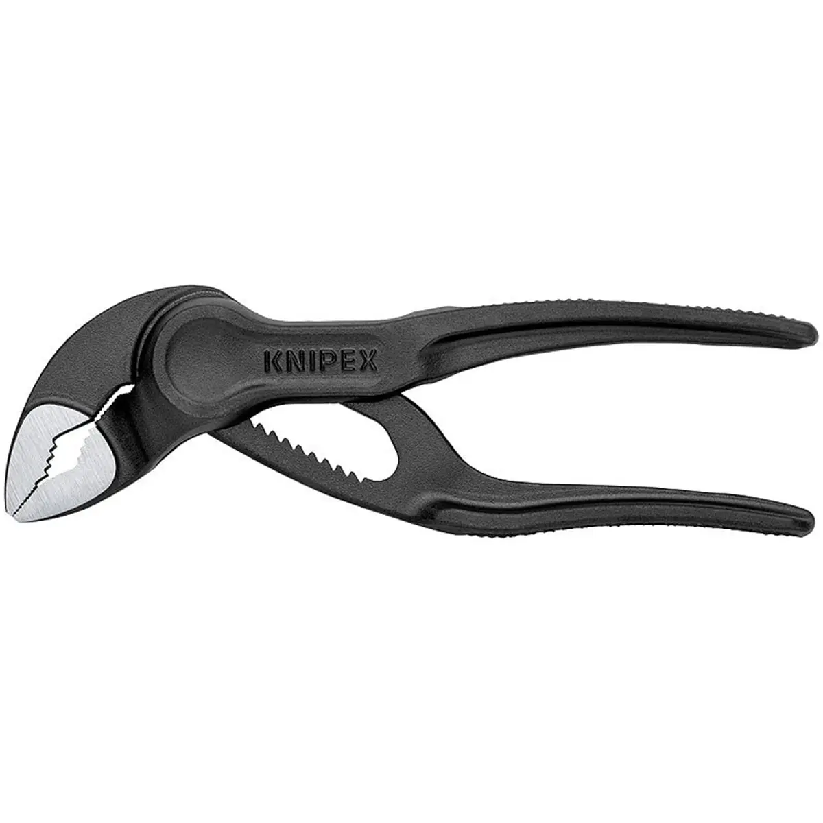 Knipex KNP8700100SBA Self-Locking Cobra XS Water Pump Pliers, 4 in., 1" Jaw Capacity, 11 Adjustment Positions, Textured Grips for Firm Grip in Tight Spaces, Full Functional Capability