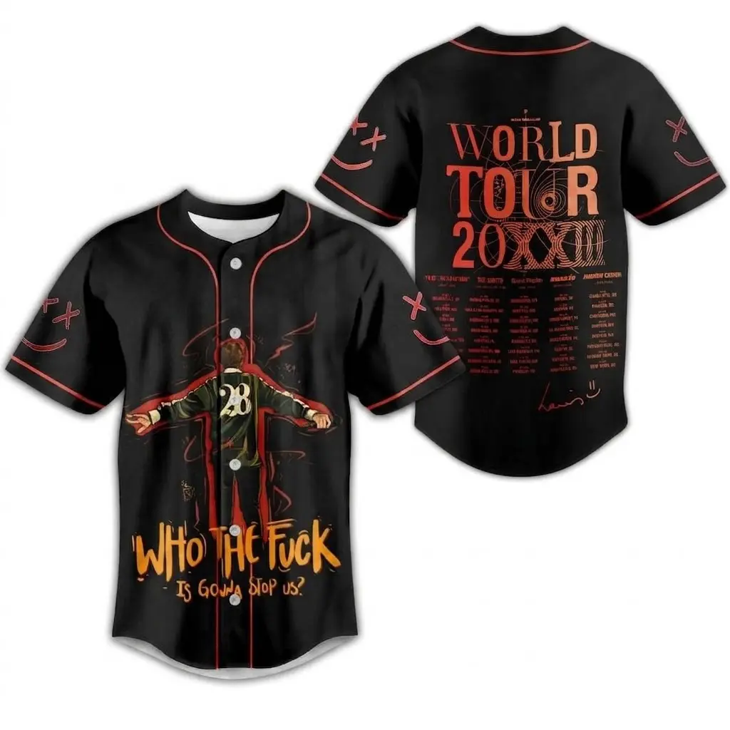 Louis Tomlinson Baseball Jersey Faith In The Future Vintage Rock Button Down XY050601
