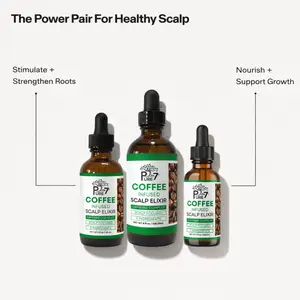 Caffeine HRT Coffee-Infused Hair & Skin Elixir  | Hair Growth Oil + Anti-Hair Fall | Thicker, Stronger Hair & Scalp Repair