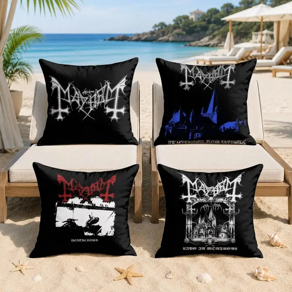 M-Mayhem Rock Cushion Cover Silky Short Plush Invisible Zipper Dustproof Sofa Pillow Case For Home Decor