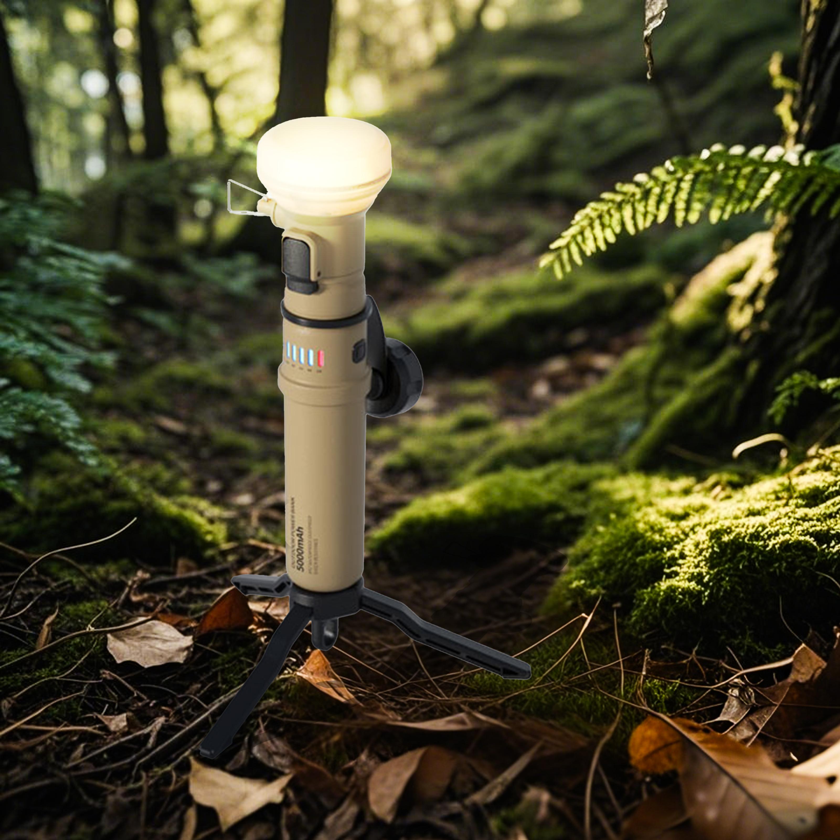 XTAUTO Camping Light Telescopic, Collapsible Magnetic Camping Lantern with 12000mAh Battery, Telescoping IPX6/IPX7 Waterproof Flashlights, Camping Lamp for Emergency, Camping, Hiking