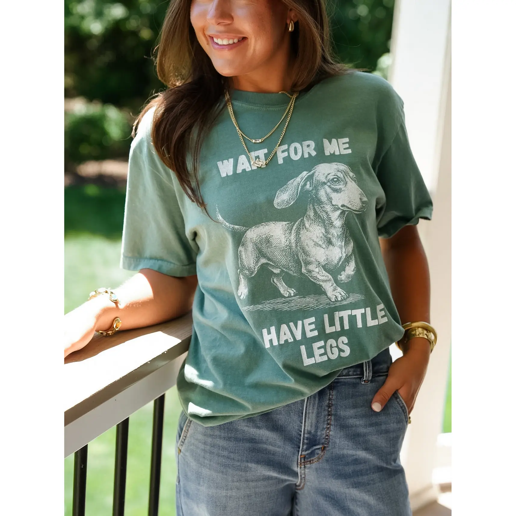 Plus/Reg Short Sleeve "Wait For Me..." Graphic Tee
