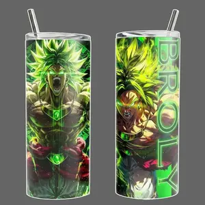 Broly Stainless Steel Insulated Travel Dragon Tumbler With Straw | 20oz 40oz Legendary Super Saiyan Power Edition Dbz fans