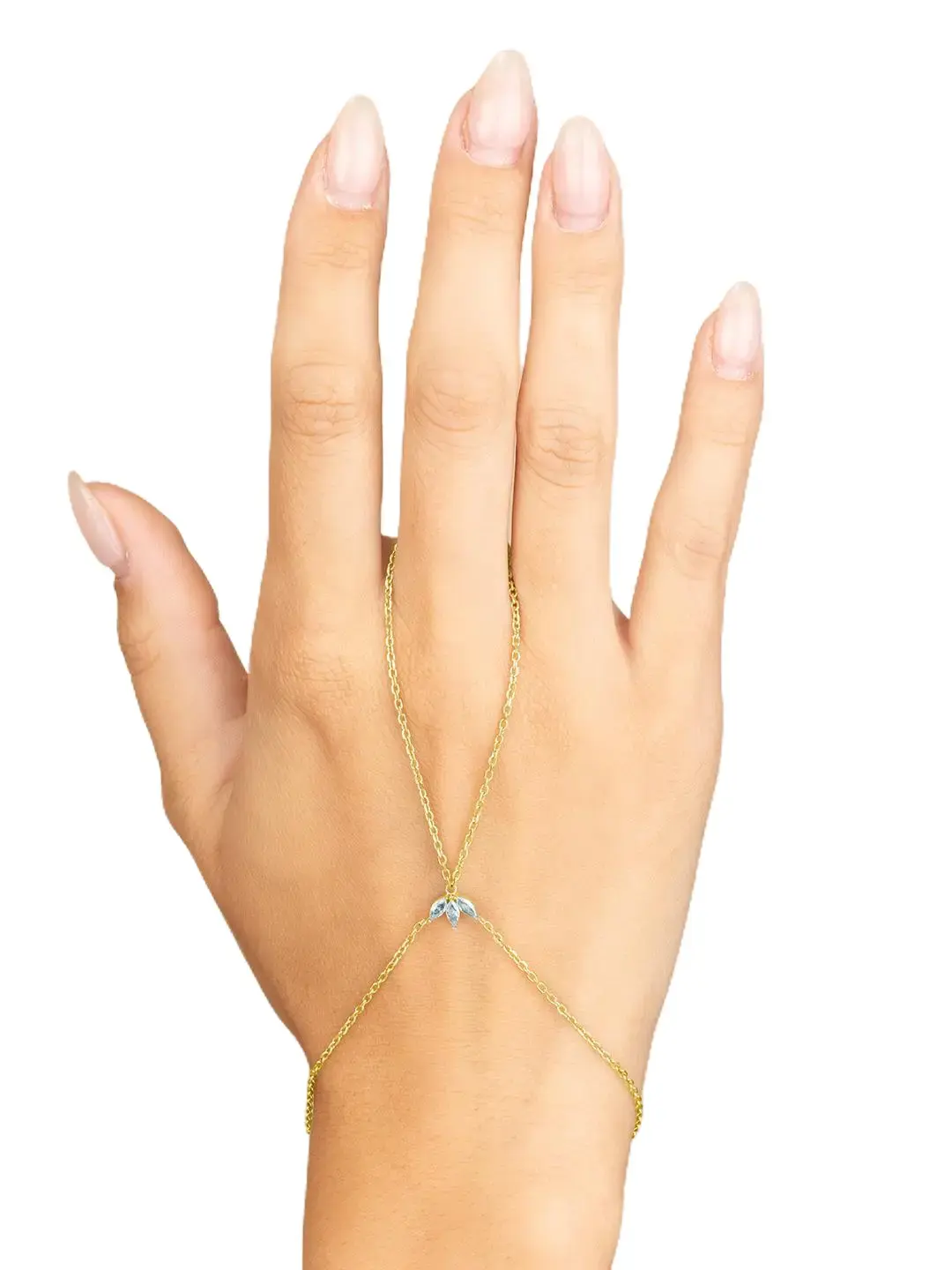 Amari Lotus CZ Hand Chain