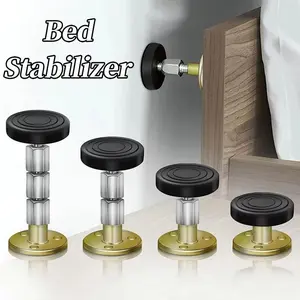 Adjustable Threaded Bed Frame Anti-Shake Tool,Headboard Stoppers Fixer with Anti-Shake Nut,Bedside Antishake Telescopic Support Stabilizer for Beds Room Wall Cabinets Sofas Cabinets Desks