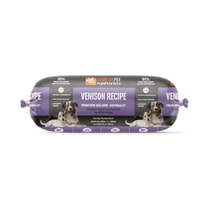 New Zealand Grass-Fed Venison Frozen Dog Food - 1.5lb Rolls (8 Rolls Per Case)