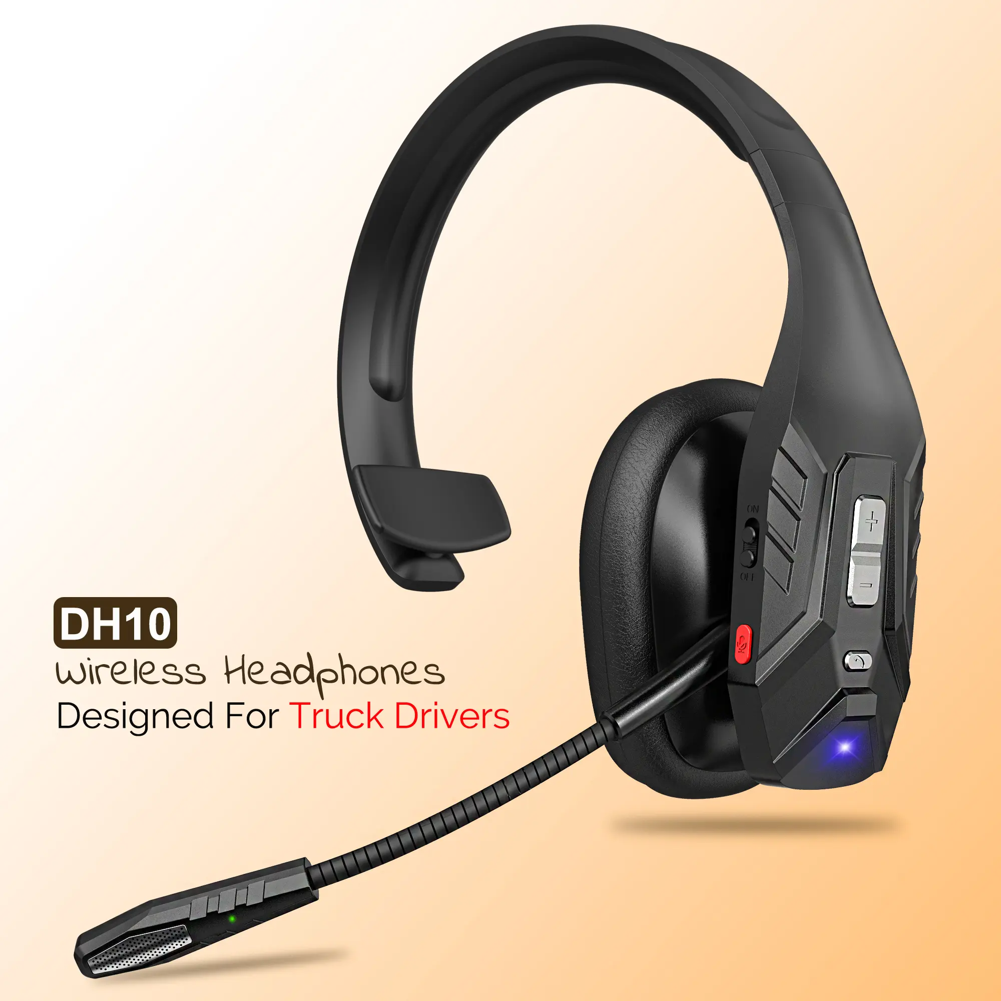 Dual Mic Noise Cancelling Bluetooth 5.3 Wireless Earbuds - Wireless BT Headset with Hands-Free Calling, Mobile Headphones for Truck Driving & Office Use, Compatible with Android Audio Electronics