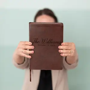 Personalized Family Bible, Custom Engraved ESV Family Wide-Margin Reference Bible, Wedding Gifts, Christian Gifts, Family Bible for Wedding