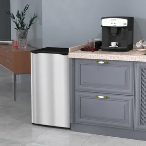 3.2 Cu.Ft Camp Mini Fridge with Freezer - Single Door Compact Refrigerator, Adjustable Thermostat, Removable Shelf, Reversible Door, Energy-Efficient Silver Unit for Dorm, Home Office
