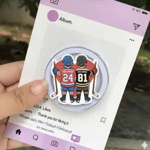 Hollander & Rosanov Inspired Hockey Phone Grip – Team Hollanov Folding Phone Stand, LGBTQ+ Fandom Gift