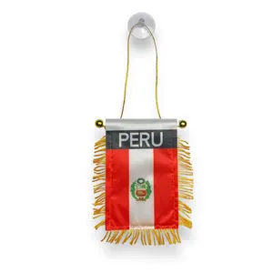 Peru Flag - Car Mini Banner, Window, Rearview Mirror Hanging
