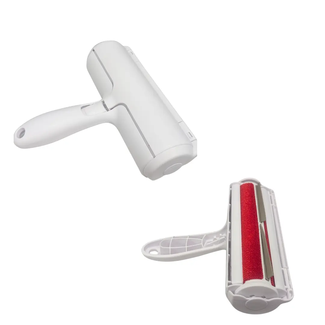 Reusable Pet Hair Remover Lint Roller - Manual, Portable, Compact (7.5x2.5x7.5in) Fur Removal Tool for Furniture, Clothing, Fits Daily Bags