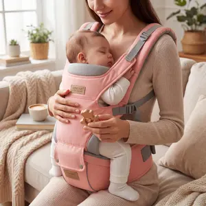 newborn baby carrier，Ainomi 6-in-1 Safety-Certified Baby Carrier, Adjustable Detachable All-Seasons Sling with Hip-Healthy Design, Lumbar Support, Lightweight for Newborns to Toddlers - Ideal for Shopping, Travelling multifunctional fit cozy wrap