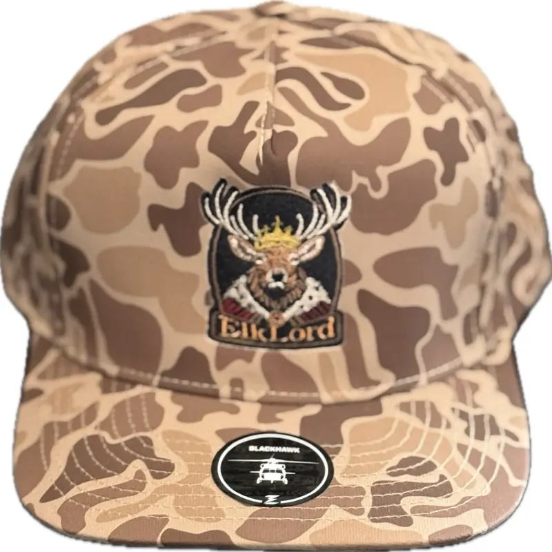 Blackhawk Brown Old School Camouflage SnapBack Hunting Hat - Premium 5-Panel Medium-Profile Outdoor Sports Cap for Athletes